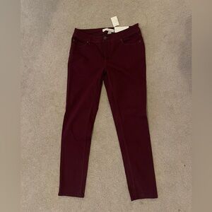 Deep Burgundy Denim Jeans